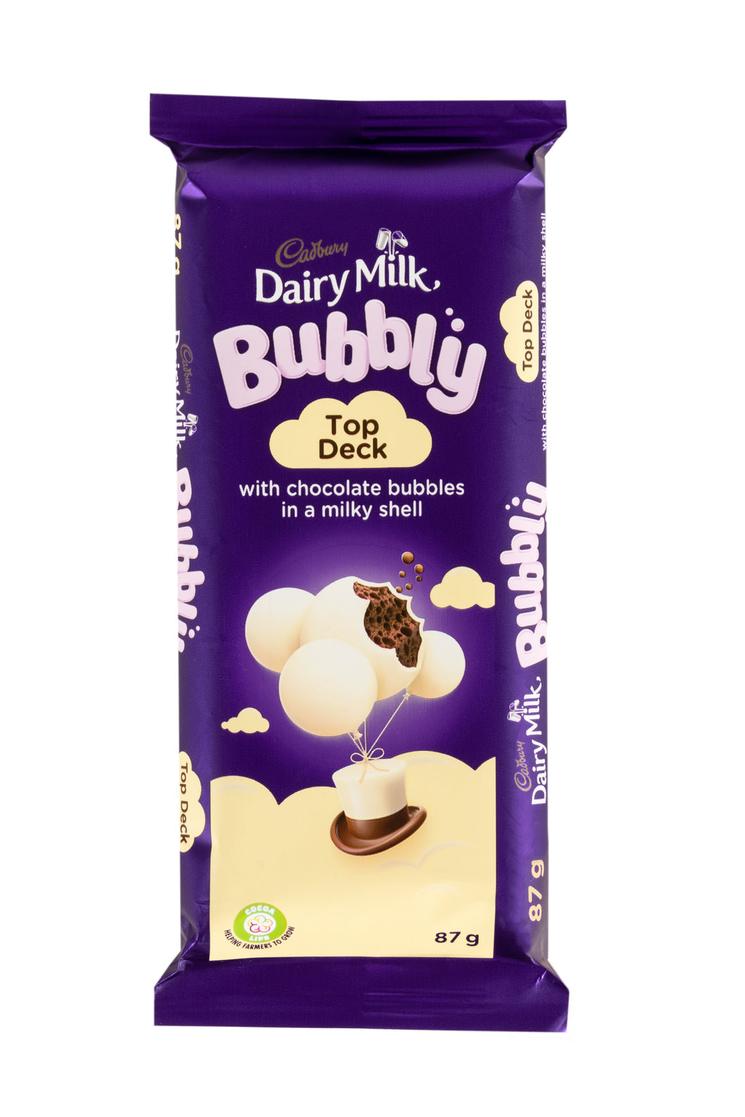 CADBURY'S DAIRY MILK BUBBLY TOP DECK 150G AFRICA