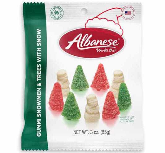 Albanese World's Best Gummi Snowmen & Trees with Snow 85g