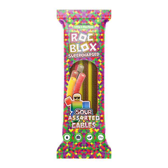 Rocblox Sour Assorted Cables 80g