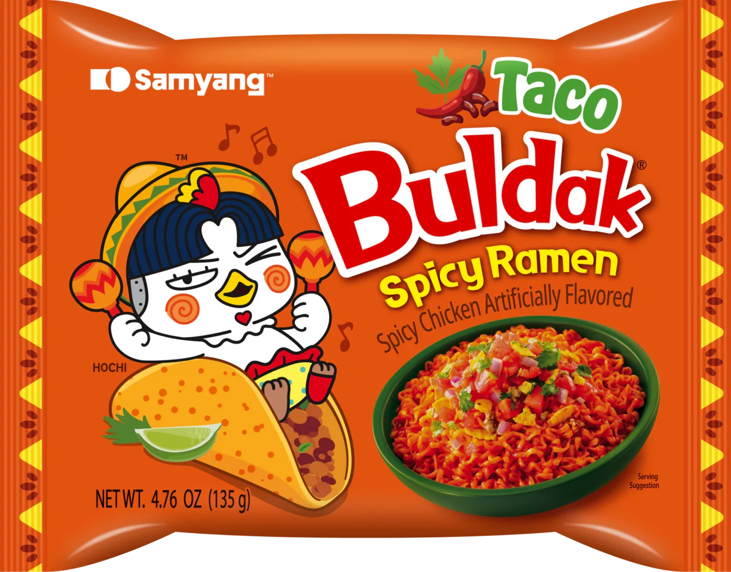 Buldak Taco Hot Chicken Flavour Ramen 130g