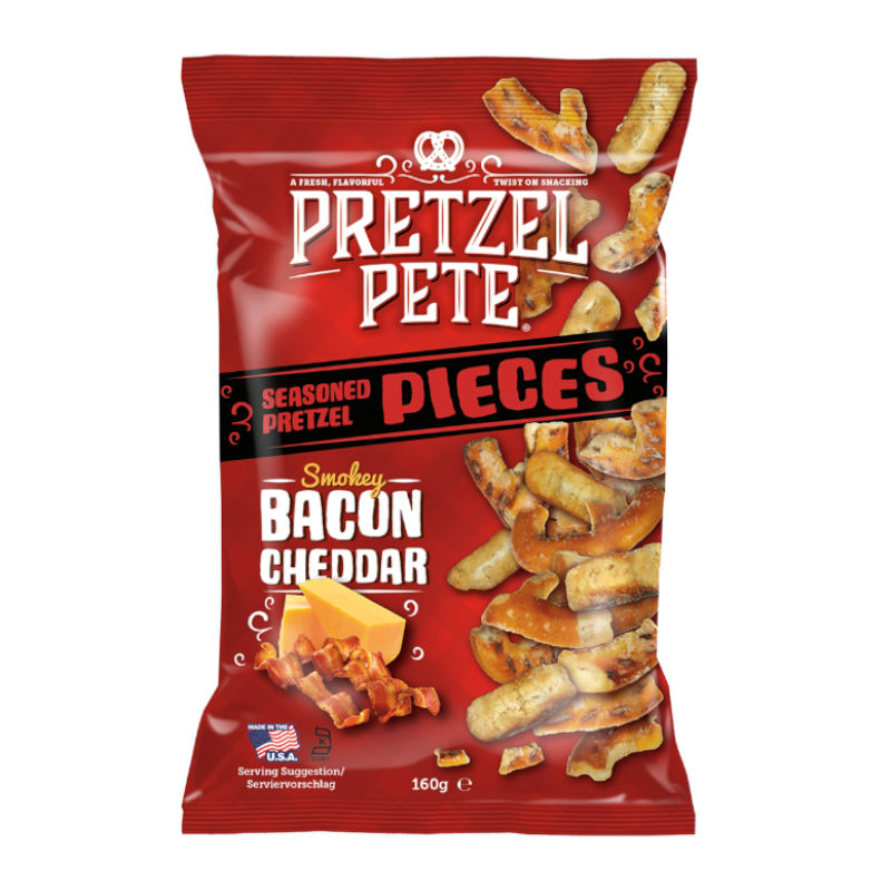 Pretzel Pete Bacon Cheddar 110g