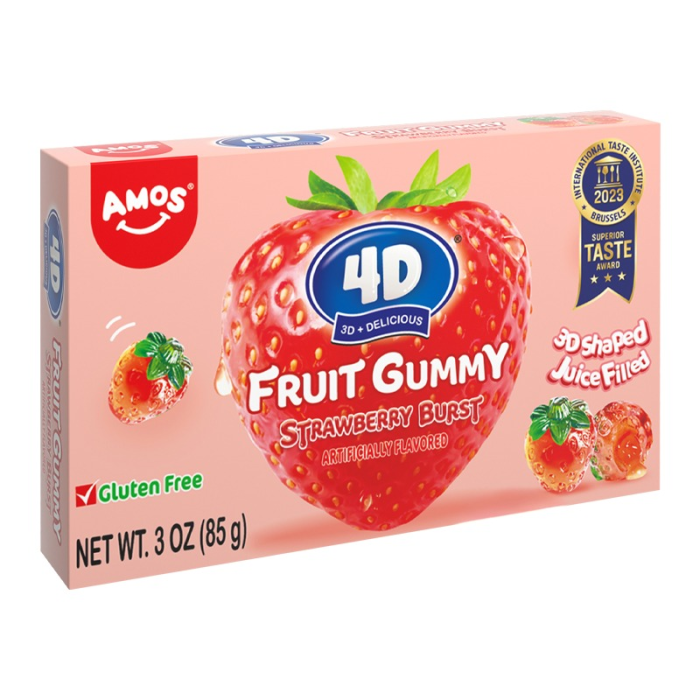 Amos 4d Fruit Gummy Strawberry Burst Theater Box 85g