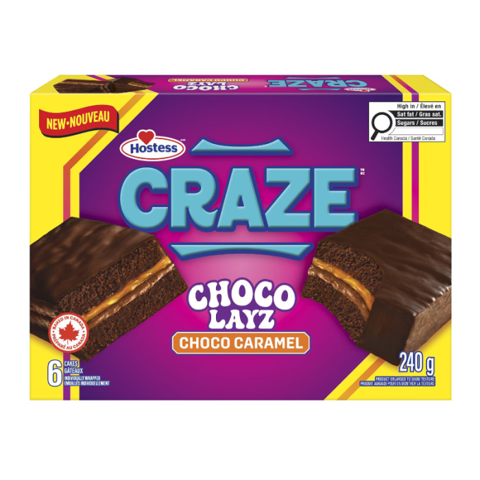 Hostess Craze Choco Layz Choco Caramel 240g 6Pk
