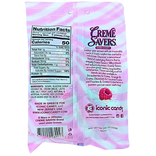 Creme Savers Hard Candy Raspberries & Creme