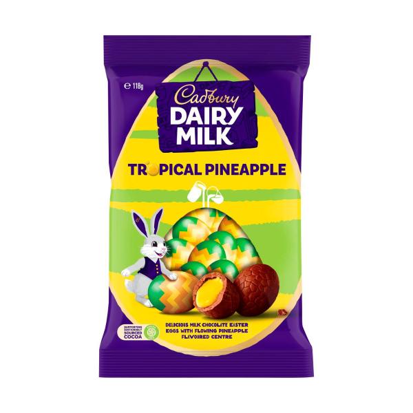 Cadbury Dairy Milk Tropical Pineapple Eggs 118g Australia