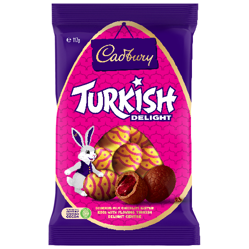 Cadbury Dairy Milk Turkish Delight Eggs 118g Australia
