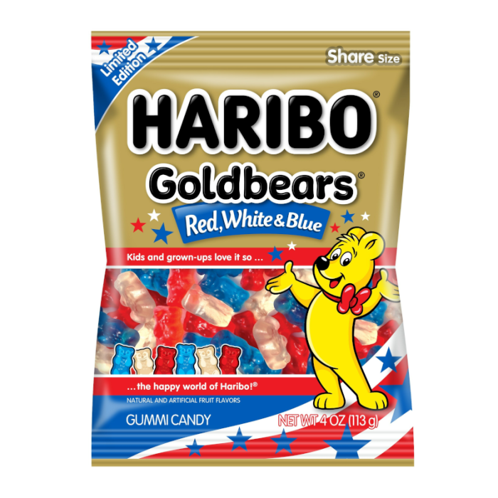 Haribo Gold Bears Red, White & Blue 141g