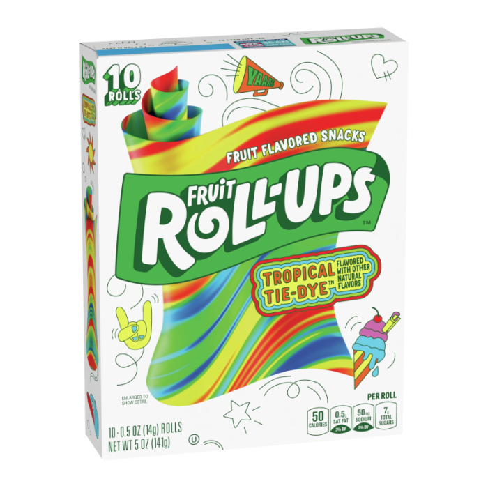 Fruit Roll Ups Tropical Tie Dye Box