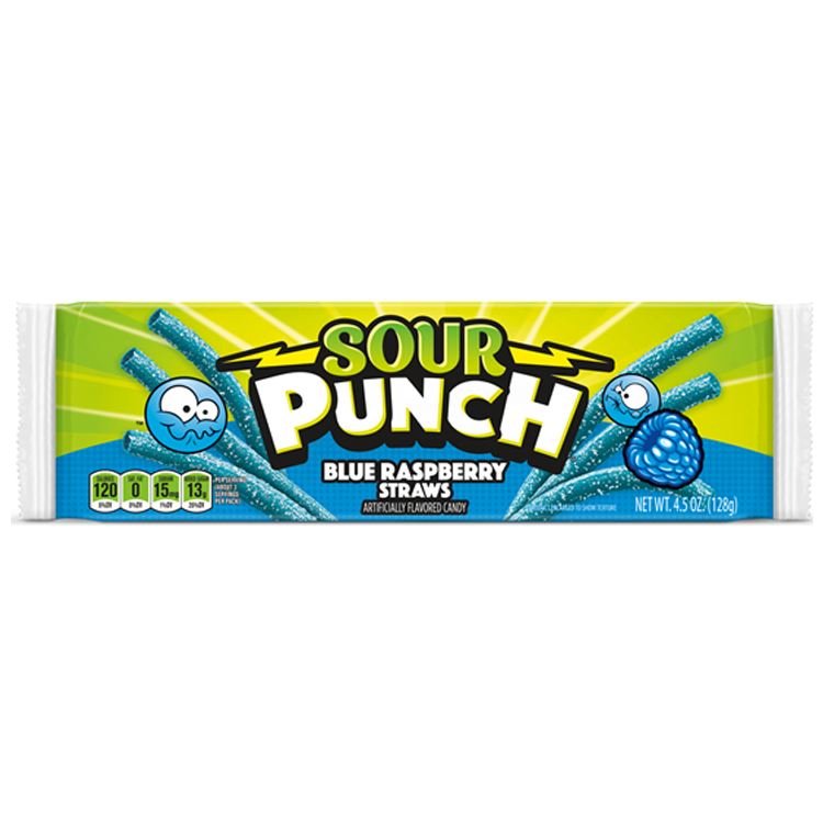 Sour Punch Straws Blue Raspberry 56g