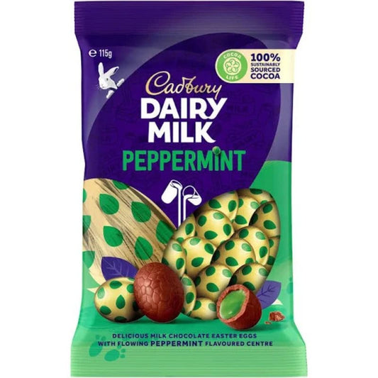 Cadbury Dairy Milk Peppermint Eggs 115g Australia