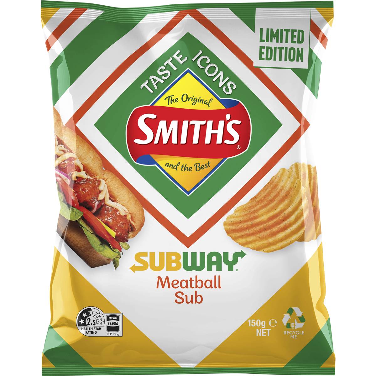Smith's Subway Meatball Sub Limited Edition Australia