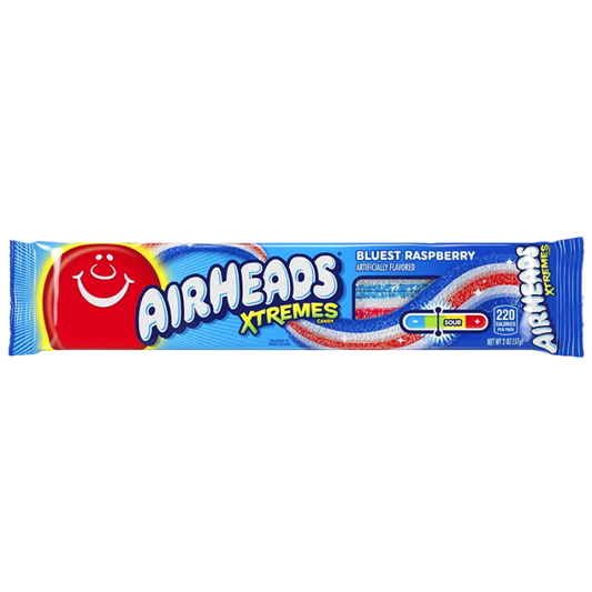 Airheads Xtremes Belts Bluest Raspberry 57g