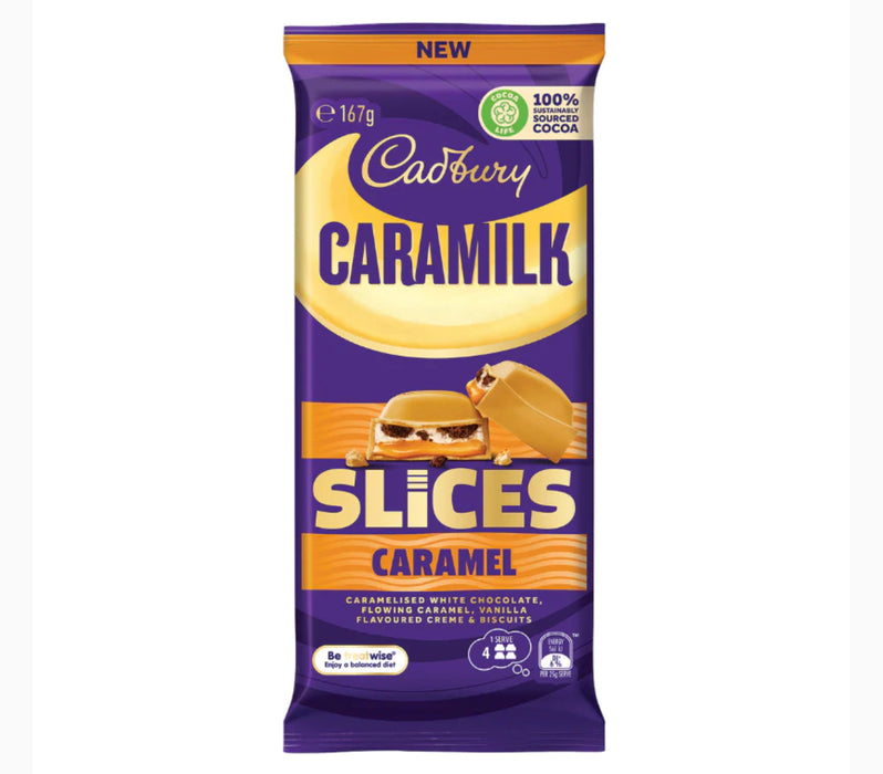 Cadbury Caramilk Slices Caramel 167g Australia