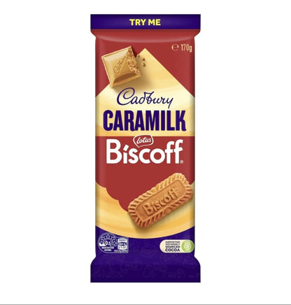 Cadbury Caramilk Biscoff Slab 180g Australia