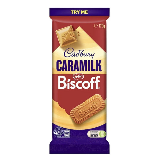 Cadbury Caramilk Biscoff Slab 180g Australia