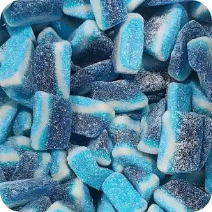 fizzy blue raspberry slices 100g