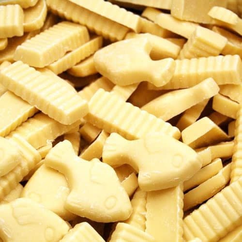 White chocolate fish & chips 100g