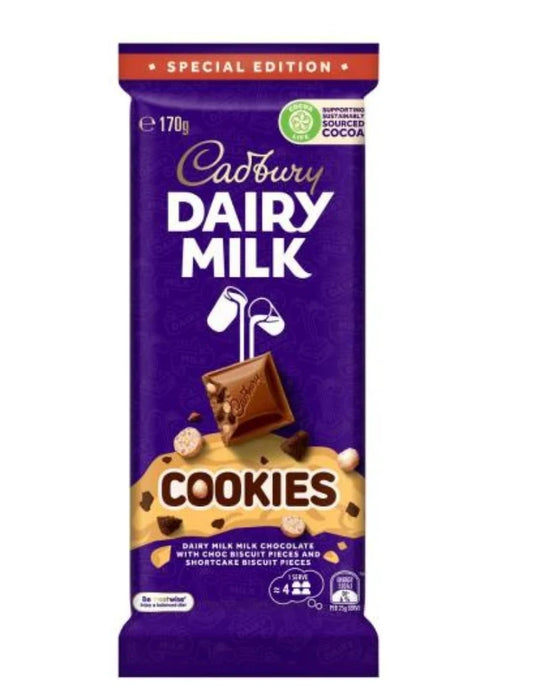 Cadbury Dairy Milk Cookie Block Chocolate Block 170g