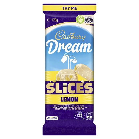 Cadbury Dream Slices Lemon 170g Australia