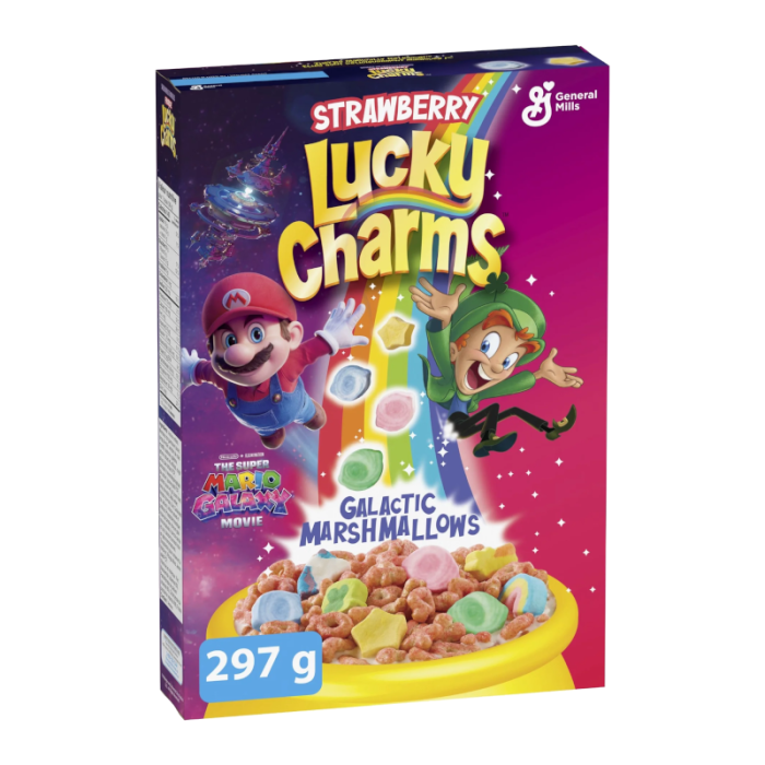 Lucky Charms x Super Mario Strawberry Galactic Marshmallows 297g