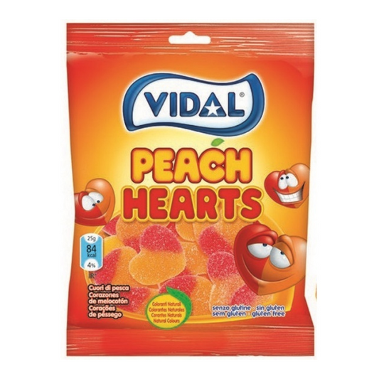 Vidal Peach Hearts 100g