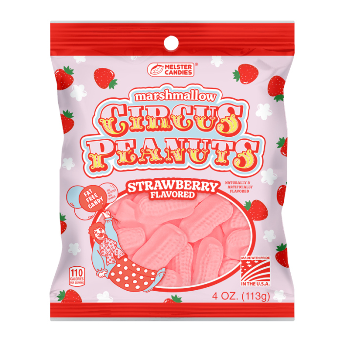 Melster Marshmallow Circus Peanuts Strawberry 113g
