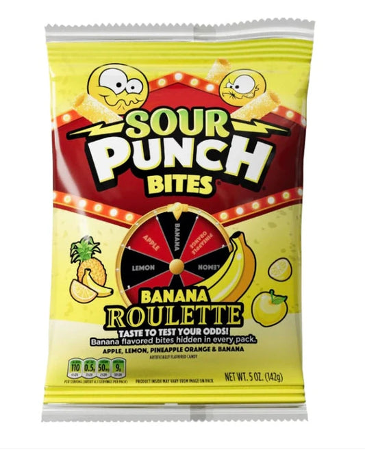 Sour Punch Bites Banana Roulette 141g