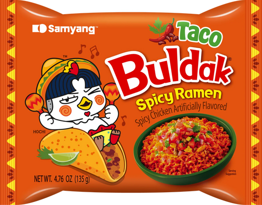 Buldak Taco Hot Chicken Flavour Ramen 130g