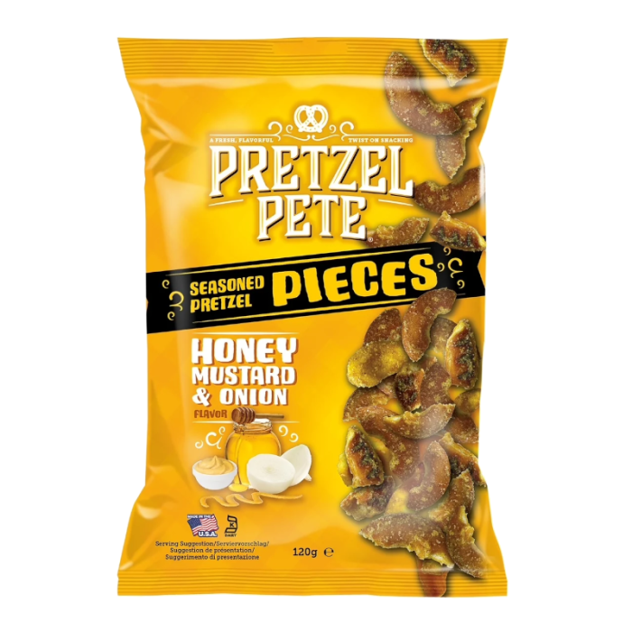 Pretzel Pete Pieces Honey Mustard Onion 120g
