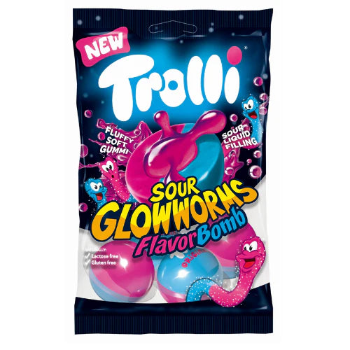 Trolli Sour Glow Worms Flavor Bomb 75g