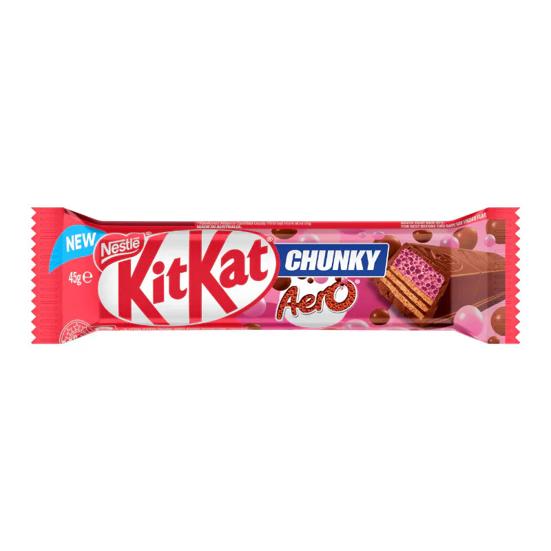 KITKAT CHUNKY STRAWBERRY AERO 45G AUSTRALIA