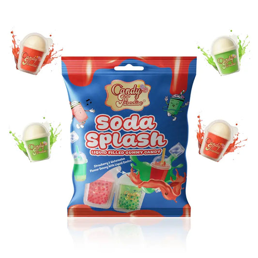 Soda Splash Strawberry/Watermelon Filled Gummies 72g