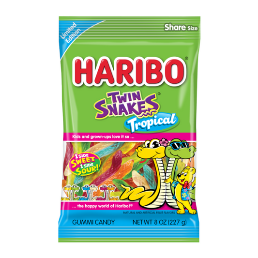 Haribo Twin Snakes Tropical 113g
