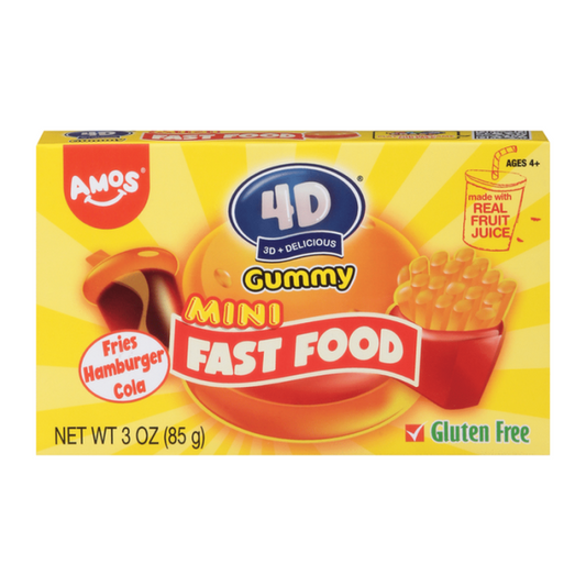 Amos 4d Fruit Gummy Mini Fast Food Theater Box 100g