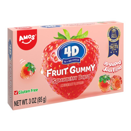 Amos 4d Fruit Gummy Strawberry Burst Theater Box 85g