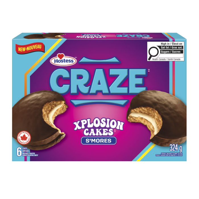 Hostess Craze Xplosion Cakes S'mores 6Pk 324g