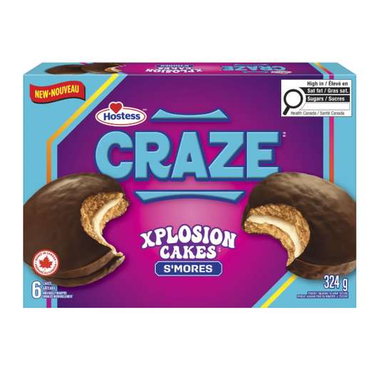 Hostess Craze Xplosion Cakes S'mores 6Pk 324g