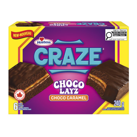 Hostess Craze Choco Layz Choco Caramel 240g 6Pk