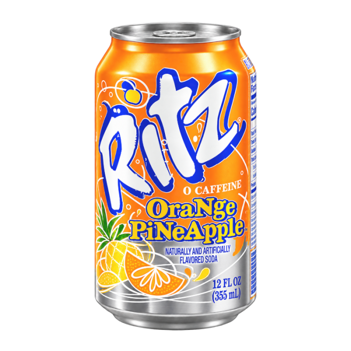 Ritz Orange Pineapple Soda 355ml
