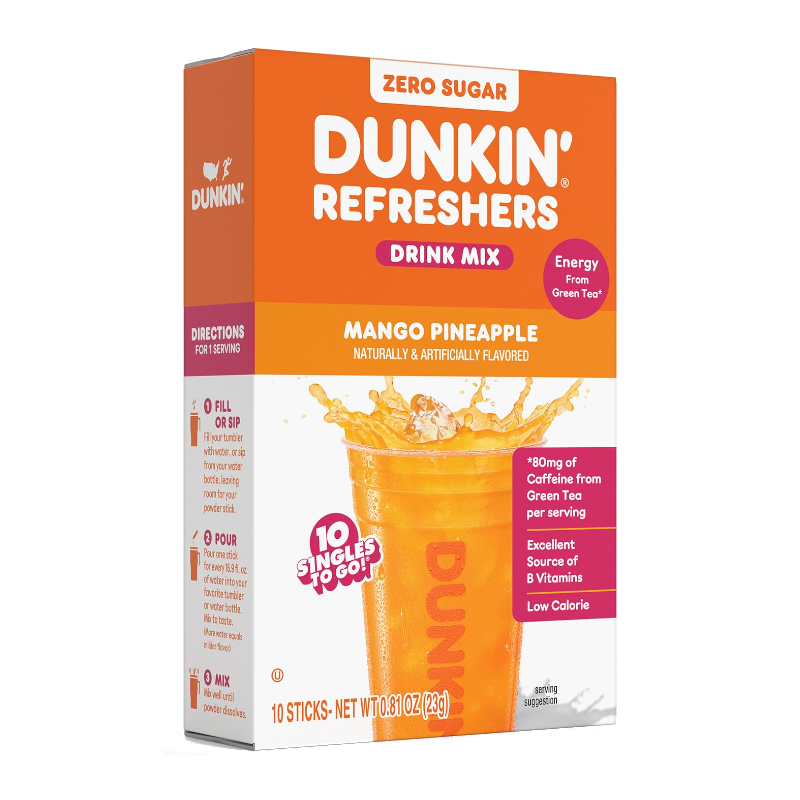 Dunkin' Refreshers Singles to go Mango Passionfruit 10pk 27g