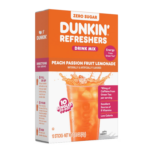 Dunkin' Refreshers Singles to go Peach Passionfruit Lemonade 10pk 27g
