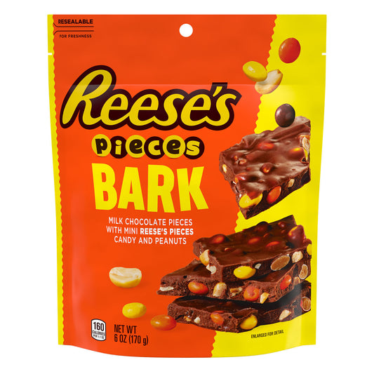 Reese's Bark w/Reeses Pieces Minis & Peanuts Peg Bag 87g