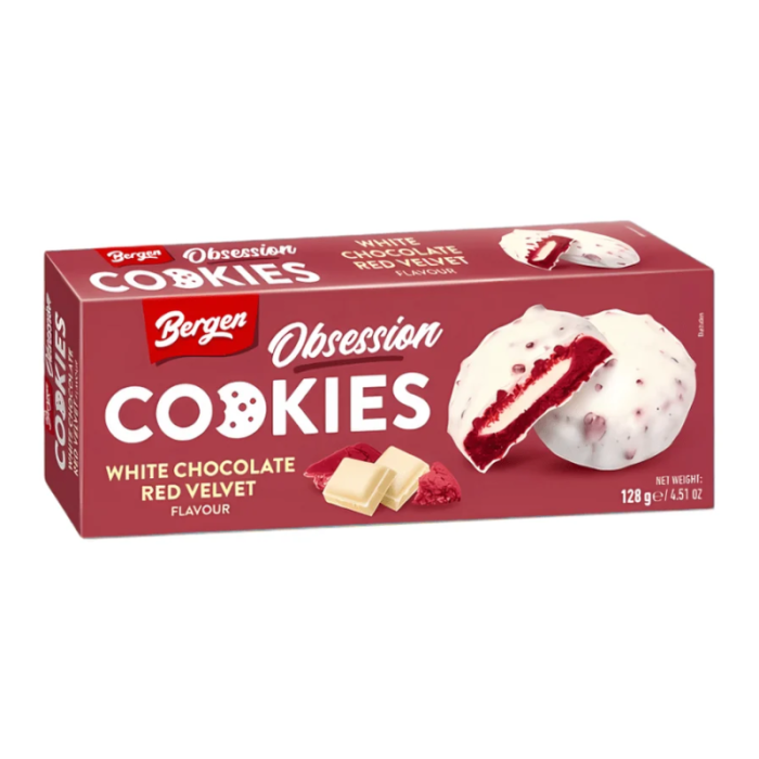 Bergen Cookies Obsession White Chocolate Red Velvet 128g