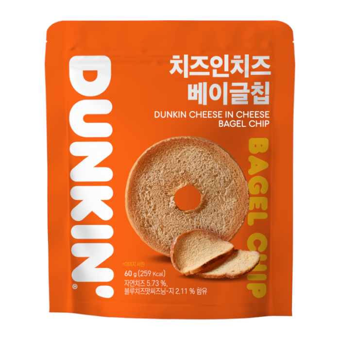 Dunkin Cheese In Cheese Bagel Chips 60g Korea