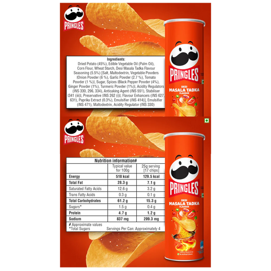 Pringles Desi Masala Tadka 107g