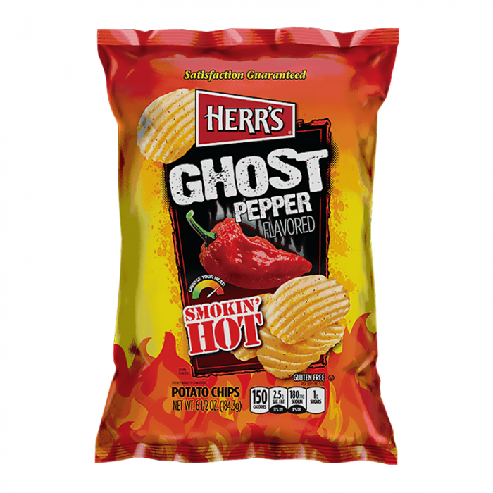Herr's Smokin' Hot Ghost Pepper Potato Chips 184g