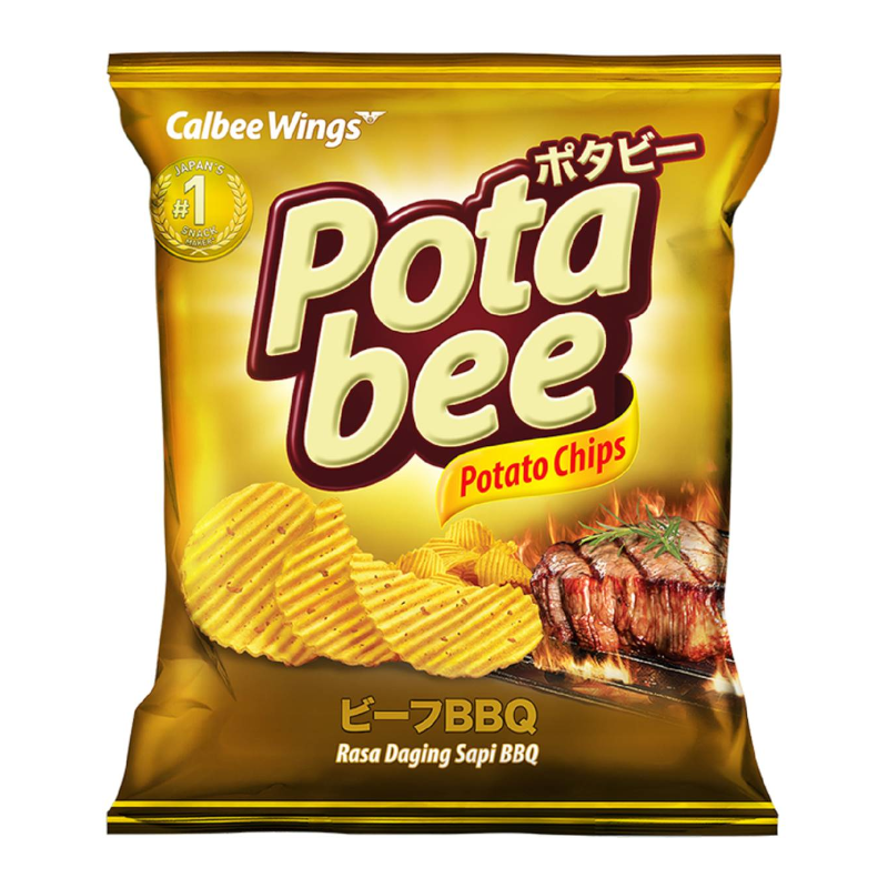 Potabee BBQ Beef Potato Chips 68g