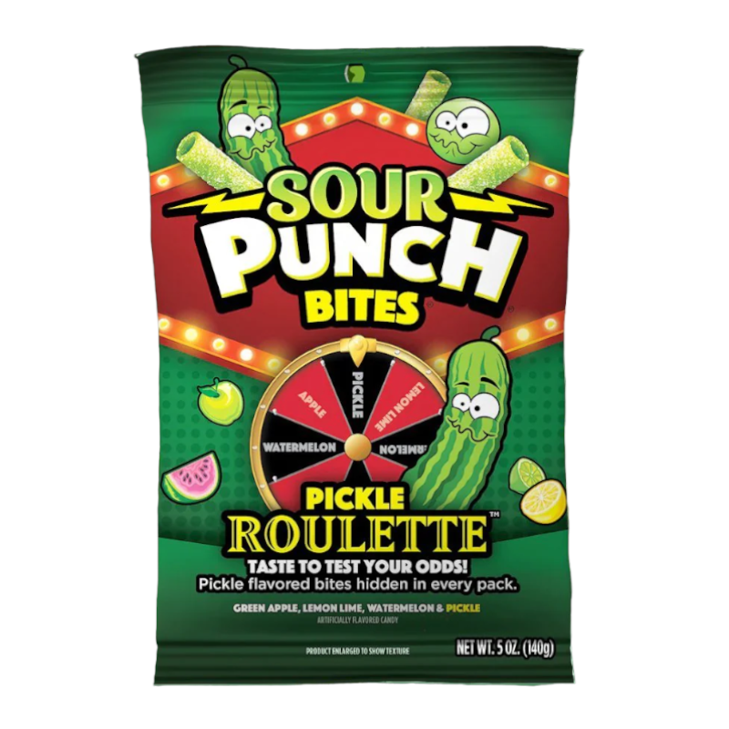 Sour Punch Bites Pickle Roulette 141g