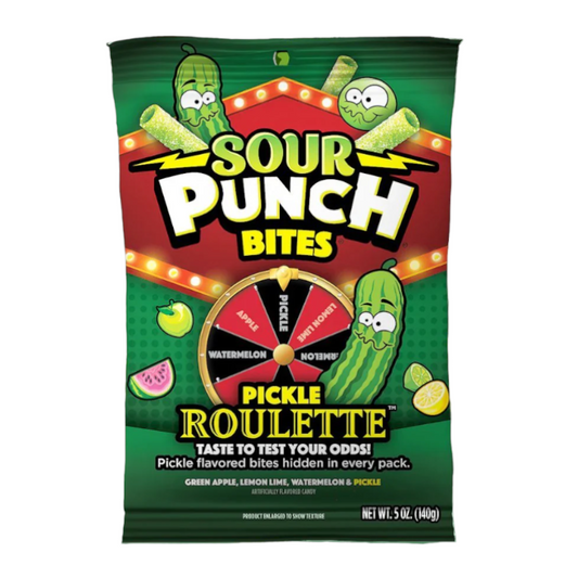Sour Punch Bites Pickle Roulette 141g