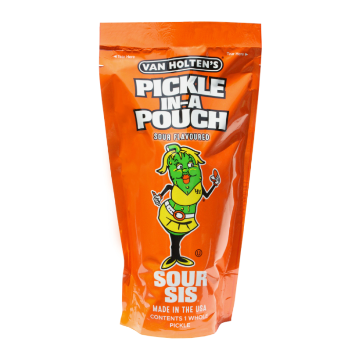 Van Holtens Pickle In A Pouch Sour Sis 306g WorldSnacks